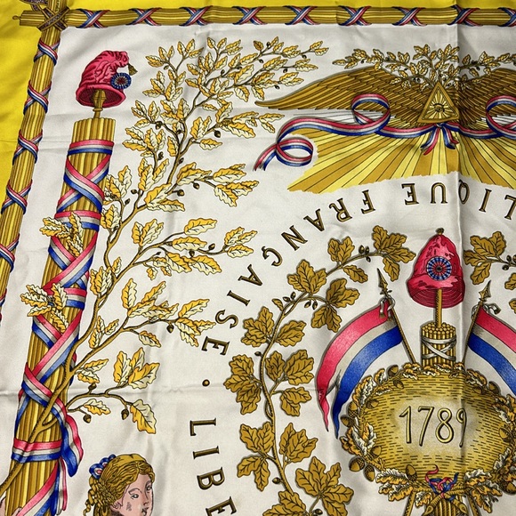 Hermes Silk “Liberte Égalite Fraternit République Francaise” Scarff - Picture 4 of 7